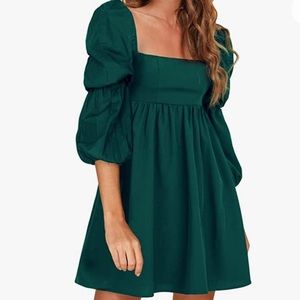 34.  Emerald City Mini, multi- tiered bell sleeve, light weight dress